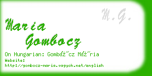 maria gombocz business card